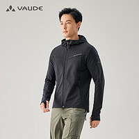 VAUDE 巍德 戶外運動騎行舒適彈力保暖吸濕速干全拉連帽抓絨衣男款 VG2432104