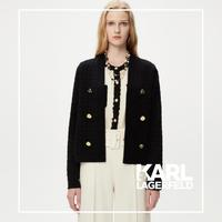 KARL LAGERFELD 女款復(fù)古金屬紐扣對襟裝飾外套 1K2D50208632001