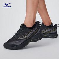 Mizuno 美津濃 WAVE RIDER GTX2 全天候防水慢跑鞋 01/黑色/灰色/黃色 42