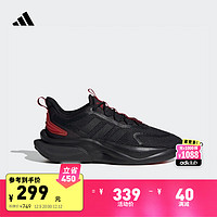 adidas 阿迪達(dá)斯 輕運(yùn)動(dòng)AlphaBounce +男網(wǎng)面跑步運(yùn)動(dòng)鞋ID8624 黑色/紅色 43(265mm)