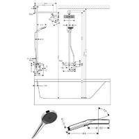 hansgrohe 漢斯格雅 26777007 雙飛雨240恒溫花灑