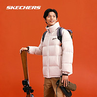 SKECHERS 斯凱奇 羽絨服女冬季短款2024年男士輕薄立領保暖面包外套