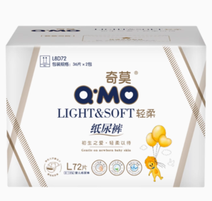 Q·MO 奇莫 輕柔系列 紙尿褲L72片