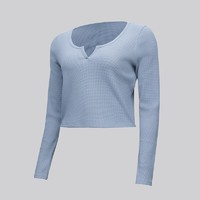 lululemon丨Cotton-Blend 女士棉混紡長(zhǎng)袖亨利衫 LW3GURS