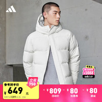 adidas 阿迪達(dá)斯 600蓬拒水防風(fēng)保暖鴨絨羽絨服面包服男女同款冬季阿迪達(dá)斯 漢玉白 M