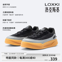 LOXKI 洛克斯基 運(yùn)動板鞋子男秋冬加棉款經(jīng)典百搭休閑鞋LOXKI小圓鞋