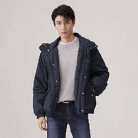 Levi's 李維斯 男士簡約休閑可收納風(fēng)帽御寒羽絨服