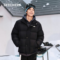 SKECHERS 斯凱奇 秋季男女短款羽絨 P423U038 黑色