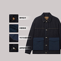 Levi's 李維斯 男士時尚休閑拼接款型御寒羽絨服牛仔外套