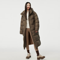 TANBOER 坦博爾 2024冬季羽絨服女長款美拉德外套TBF530832D 堅果殼色 160/84A