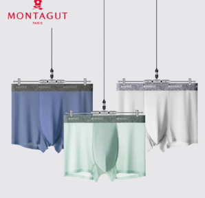 MONTAGUT 夢(mèng)特嬌 120S冰絲男士?jī)?nèi)褲 3條禮盒裝