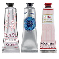 L'OCCITANE 歐舒丹 乳木果櫻花玫瑰護手霜套裝禮盒身體乳沐浴露伴手禮生日禮物 (乳木果+杏仁+橙花)30ml