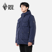 BLACKICE 黑冰 男款連帽鵝絨工裝羽絨服 600蓬