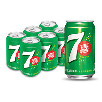 7-Up 七喜 pepsi 百事 7up檸檬味碳酸飲料330ml*6聽