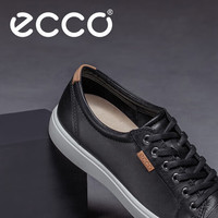 ecco 愛步 柔酷7號(hào)系列 男士低幫休閑鞋 430004 黑色 44