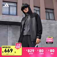 adidas 阿迪達(dá)斯 拒水防潑加絨內(nèi)膽三合一連帽外套男女冬季阿迪達(dá)斯輕運(yùn)動(dòng)