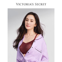 VICTORIA'S SECRET 楊冪同款 小雛菊老花蕾絲返定杯固定薄杯無鋼圈文胸Ⅳ 05P8酒紅色老花 11216630 XS