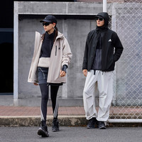 adidas 阿迪達斯 男女同款防潑加絨內(nèi)膽三合一連帽外套