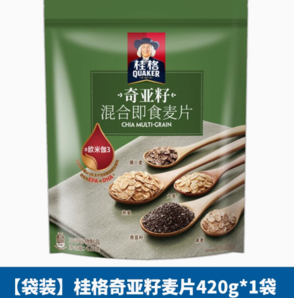 百億補貼！QUAKER 桂格 奇亞籽麥片420g*1袋