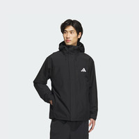 adidas 阿迪達斯 拒水防潑加絨內膽三合一連帽外套男女冬季阿迪達斯輕運動 黑色 L