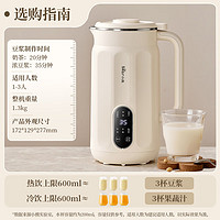 Bear 小熊 豆?jié){機(jī)0.6L小型家用破壁機(jī)料理機(jī) 破壁機(jī)小型 家用小型米糊機(jī) 多功能一鍵清洗DJJ-D05D6