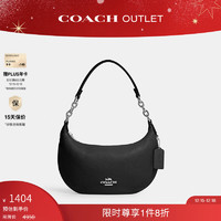 COACH 蔻馳 【圣誕禮物】奧萊女士PAYTON半月包腋下包單挎帆布牛皮設(shè)計(jì)感通勤 SV/黑色