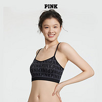 VICTORIA'S SECRET PINK 辣妹夏日外穿背心舒適文胸內衣女1 2ZUO黑色-logo款