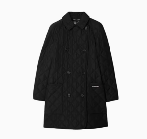 BURBERRY 博柏利 女士字母印花雙排扣棉服