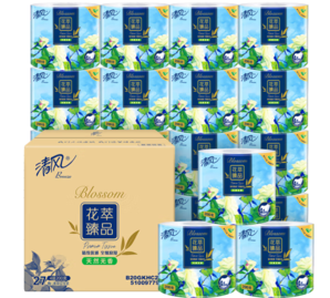 20點(diǎn)！Breeze 清風(fēng) 花萃臻品卷紙 4層200g27卷