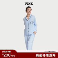 VICTORIA'S SECRET PINK 天絲綿柔輕盈舒適襯衫式長(zhǎng)款家居服女士睡衣套裝3 53M1海洋藍(lán) 11245721 S