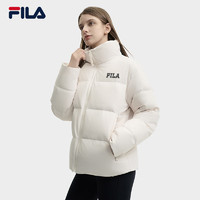 FILA 斐樂 款羽絨服2024冬保暖多彩女外套通勤商務(wù)上衣 蒸汽白