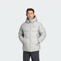 adidas 阿迪達斯 抗風溫暖疏水戶外保暖連帽鵝絨羽絨服男冬季阿迪達斯TERREX
