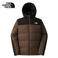 THE NORTH FACE 北面 羽絨服男戶外保暖防潑水鵝絨4U82 煙熏棕/5EX L