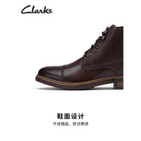 Clarks 其樂(lè) 工裝馬丁靴其樂(lè)男士復(fù)古流行潮流系帶男皮靴261623477 40