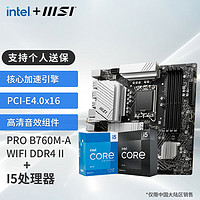 MSI 微星 英特爾 酷睿 13代I5 搭 微星（MSI）PRO B760M-A WIFI DDR4 II I5 13490F