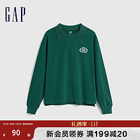 Gap 蓋璞 女裝冬季款LOGO純棉時尚長袖T恤 836230