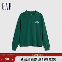 Gap 蓋璞 女裝冬季款LOGO純棉時(shí)尚長(zhǎng)袖T恤 836230