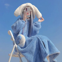 SHILIAO 詩(shī)莉奧 女士加絨連帽睡衣 冬季睡裙加絨睡袍