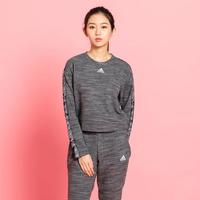 adidas 阿迪達(dá)斯 衛(wèi)衣女裝圓領(lǐng)串標(biāo)運(yùn)動(dòng)保暖套頭衫短衛(wèi)衣