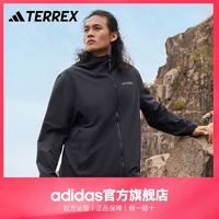 adidas 阿迪達斯 TERREX男裝戶外加絨連帽軟殼衣