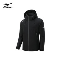Mizuno 美津濃 戶(hù)外夾克加厚保暖棉服外套 黑色