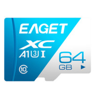 EAGET 憶捷 T1 藍(lán)白卡 Micro-SD存儲卡 64GB（UHS-I、V30、U3、A1）