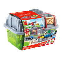 Hape ?火車軌道小鎮(zhèn)運輸收納套裝（贈電動火車頭）