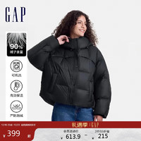 Gap 蓋璞 女裝立領抽繩連帽按扣羽絨服 606079
