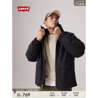 Levi's 李維斯 24秋季男士休閑可拆卸抓絨內(nèi)膽兩穿夾克外套 黑色 XL