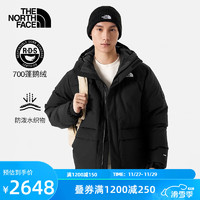 THE NORTH FACE 北面 羽絨服男戶外700蓬鵝絨高蓬保暖外套81SF 黑色/JK3 L