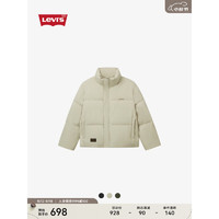 Levi's 李維斯 24秋季男士簡約休閑經(jīng)典無帽御寒羽絨服外套 米色 L