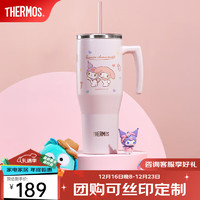 THERMOS 膳魔師 保溫杯三麗鷗聯(lián)名大容量冰霸杯女士便攜車載水杯子圣誕禮物 美樂蒂酷洛米 1100ml