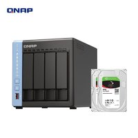 QNAP 威聯(lián)通 TS-464C 四盤位NAS網(wǎng)絡(luò)存儲服務(wù)器（N5105、8GB）+希捷酷狼8TB*2套裝