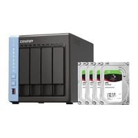 QNAP 威聯(lián)通 TS-464C 4盤位 NAS存儲（8GB、N5105）+希捷酷狼16TB